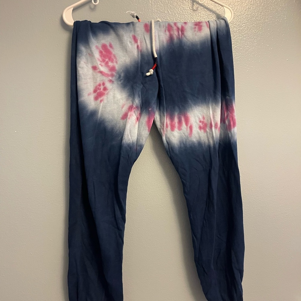 SET! Sundry  Tie-Dye Joggers - Navy and Pink